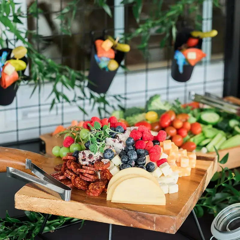 Charcuterie board at wedding cocktail hour at The Grayson House in Uniontown PA