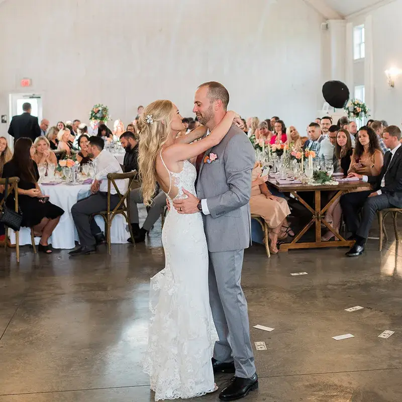 Bride and groom sharing their first dance at The Grayson House in Uniontown PA