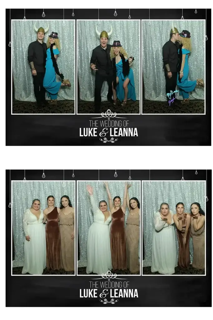 Mirror photo booth photo strip examples from Pittsburgh wedding