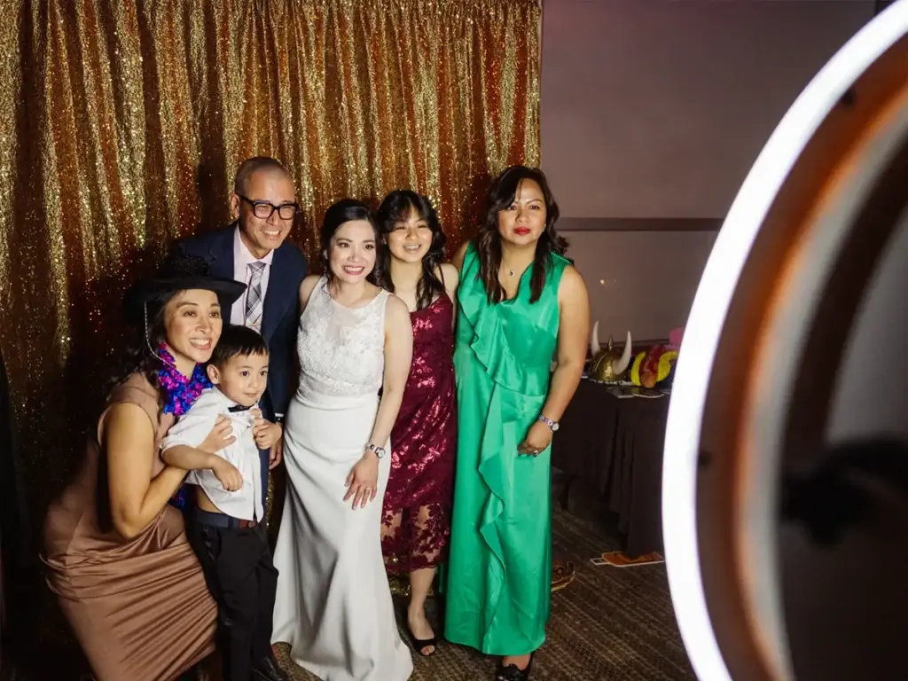 Bride and guest using Photo Booth at Fairmont Pittsburgh wedding