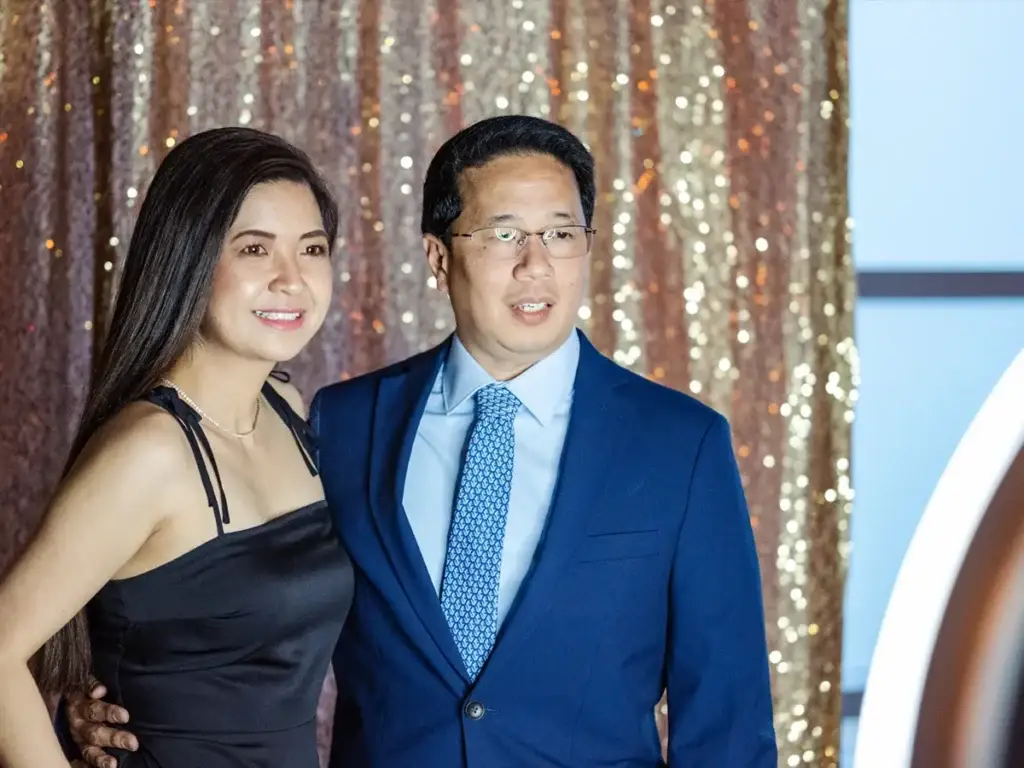 Two wedding guests using Photo Booth at Fairmont Pittsburgh