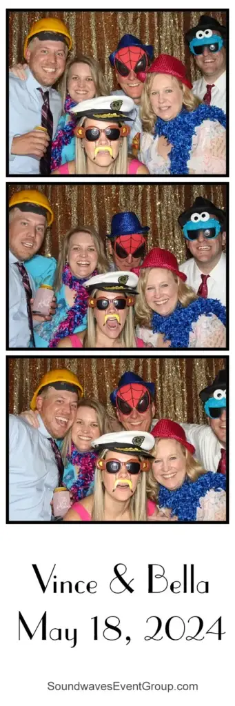 Wedding guests having fun in a Pittsburgh Photo Booth strip
